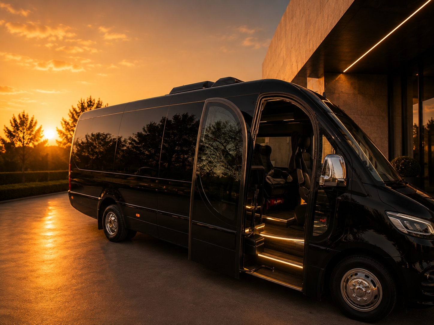 Luxury minibus for group transfers