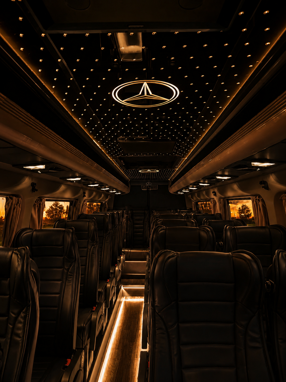 Luxury minibus premium interior